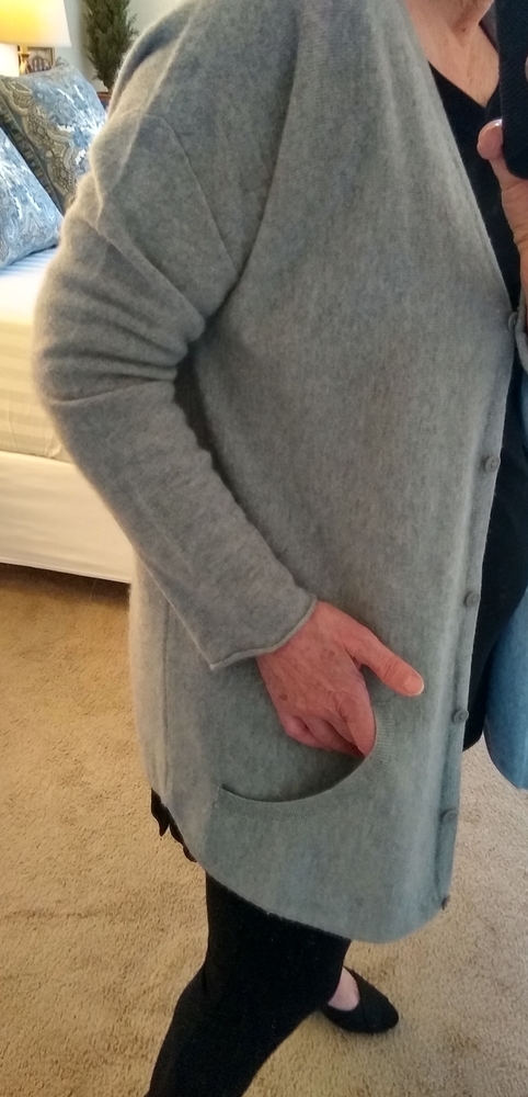 Eileen Fisher cashmere boyfriend cardigan